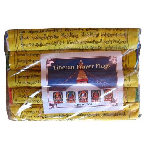 Traditional Tibetan Prayer Flags Small - Set of 5, Fair Trade