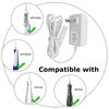 Dental Flossers Charger Replacement for Waterpik WP360 WP462 WP450 WF13 WP100 Water Flosser Power Cord Adapter Replacement Parts（White）