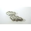 Generic 2 small silver ancient flower leaf metal hair barrette clip for fine thin hair