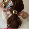 Generic Hair Elastic Rope Metal Geometric Elastic Hair Ties Horsetail Hair Rope 3 Styles for Women Hair Accessories