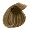 Sunny Balayage Human Hair Sew in Extensions Brown Blonde Weft Human Hair Extensions Ombre Brown Sew in Hair Extensions Human Hair Balayage Chestnut Brown Ombre Platinum Blonde 16inch 100g