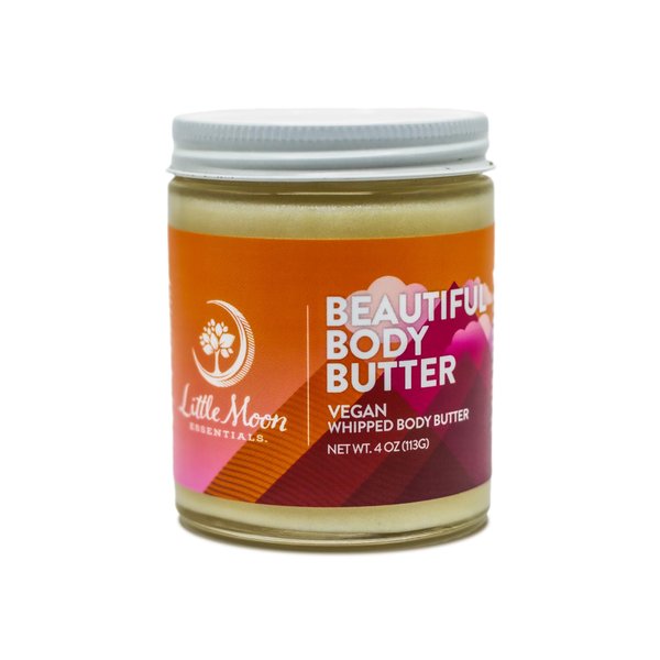Little Moon Essentials Beautiful Body Butter, Vegan & Cruelty-Free Stretch Mark Cream, Pregnancy Lotion with Cocoa butter & Vitamin E Oil