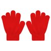 DOOVID Kids Knit Gloves Full Fingers Winter Gloves for Little Boys Girls Stretchy Warm Magic Gloves Age 5-11 Red One Size