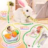 Tagitary Plush Toys Electronic Toy with Sounds,Wiggling Ears,Twitching Mouth and Nose, Interactive Rabbit Toy for Kids with Leash,Easter Christmas Birthday Gift for Toddlers Kids