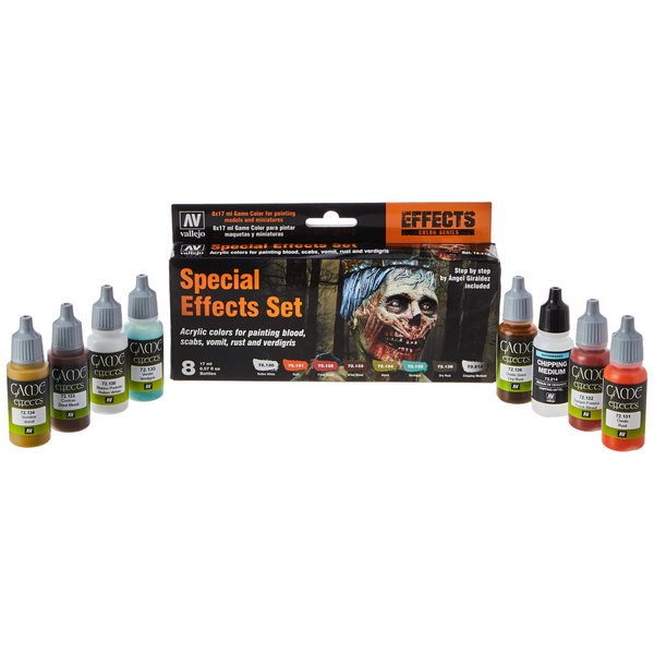 Vallejo Special Effects Paint Set, White, 0.5 Fl Oz (Pack of 8)