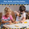 Kids Tool Set with Tool Box, Electronic Toy Drill with Bits & Construction Vest – Pretend Play Kit with Safety Googles, Gas Shield, Tape Measure, Saw, Bubble Level, Screwdriver, Nuts & Bolts