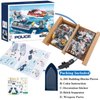 COGO MAN City Police Patrol Boat Building Blocks with Race Boat, Coast Guard Ship Cop Chase Crook Boat Building Toys, Police Toy Gift for Boys Kids Aged 6-12, 285 Pieces