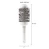 Cricket Technique Silk 2” Thermal Seamless Barrel Hair Brush Ceramic Tourmaline Ionic Bristle Anti-Static Hairbrush for Blow Drying, Curling and Styling for All Hair Types white