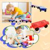 Plukeen 6 Pack Magnetic Tiles Car Construction Set Car Truck Construction Kit Toy Vehicle for Magnetic Blocks Building Tile Magnetic Blocks Puzzle Magnets Toys