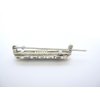 Generic Turquoise blue and silver metal hair clip barrette fine thin hair