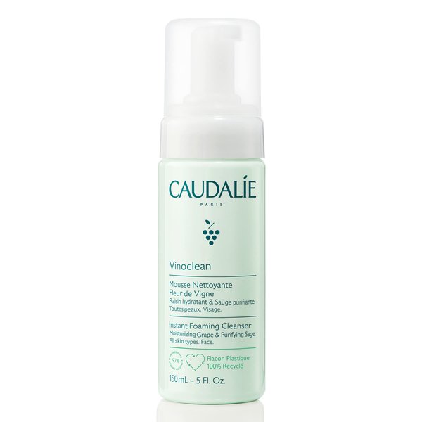 Caudalie Instant Foaming Cleanser: Daily Facial Cleanser that Cleanses, Soothes, Reduces Redness -Travel Size, 1.7 Ounce