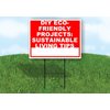 DIY Eco-Friendly Projects Sustainable Living Tips Write On Me Red 18x24 in Double Sided Yard Road Sign w/Stand