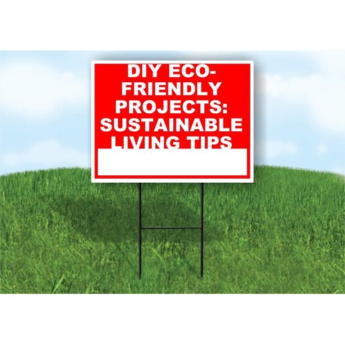 DIY Eco-Friendly Projects Sustainable Living Tips Write On Me Red 18x24 in Double Sided Yard Road Sign w/Stand