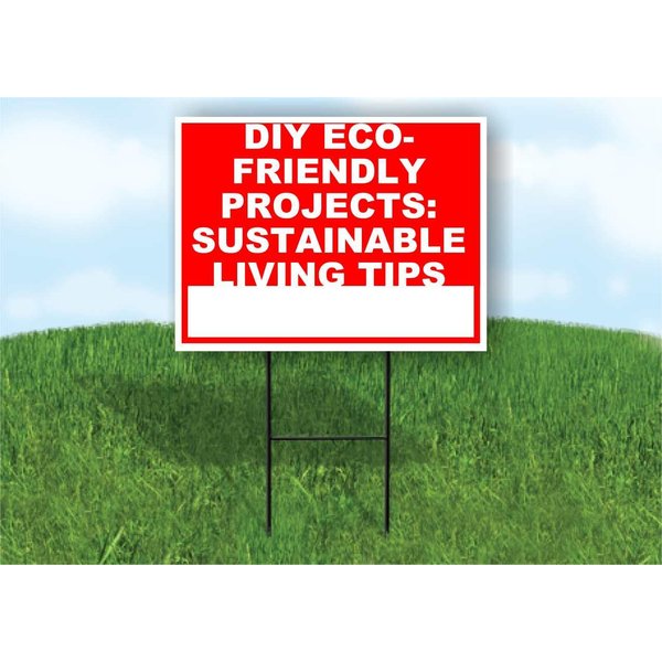 DIY Eco-Friendly Projects Sustainable Living Tips Write On Me Red 18x24 in Double Sided Yard Road Sign w/Stand
