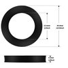 50 Pieces Beer Gaskets Beer Line Washer Keg Tap Line Washer Black Rubber Coupling Gasket for Beer Seal 1/8 Inch Thickness