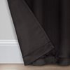 Eclipse Darrell Modern Blackout Thermal Rod Pocket Window Curtains for Bedroom or Living Room (Single Panel), 37 in x 84 in, Black