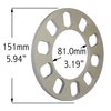 Universal Wheel Spacers 8mm Thickness for 5x100mm, 5x105mm, 5x108mm (5x4.25), 5x110mm, 5x112mm, 5x114.30mm (5x4.50), 5x115mm, 5x120.65mm (5x4.75), 5x120mm
