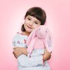Personalized Super Soft Plush Bunny - Stuffed Animal Toy for Kids - Custom Gift with Embroidered Name on Ear for Easter, Baby Shower Gift (medium, pink)