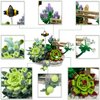 MEIEST Mini Building Blocks Succulent Plant Bonsai Model Set,Creative DIY Simulation Particle Flower Botanical Collection Construction Building Bricks Toy for Kids Adult Home Decor