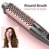 Thermal Brush, MOCEMTRY 1.5" Curling Brush Heated Round Brush with Detachable Brush Head, Double PTC Tourmaline Hot Round Brush, Dual Voltage for Travel