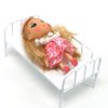 EXCEART Miniture House Furniture Miniature Furnitures Miniature Iron Bed Simulated Bed Iron Bed Toy Mini Furniture Ornaments Miniature Dollhouse Bed Miniatures Mini Bed Big Bed Model White