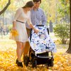 THE KENKYO Car Seat Covers for Babies, Baby Car Seat Cover for Girls Boys, Kick-Proof Newborn Carrier Canopy with Breathable Mesh Peep Window, Warm Stroller Cover for Winter