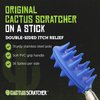 Cactus Scratcher Back Scratcher, Retractable Backscratchers for Men, Women & Kids, One-Hand Itch-Relief Scratchers with Long Handle, Extendable to 24.5 Inches, Original Stick, Blue
