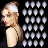 Geyoga 24 Pcs Flapper Headpiece White Feather Hair Clip Elegant Feather Headpiece Feather Hair Accessories Party Flapper Accessories for Women Girl Bridal Wedding
