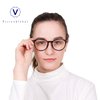 VisionGlobal Bifocal Reading Glasses for Men and Women - Stylish Retro Oval Computer Readers (Up+0.00/Down+1.25)