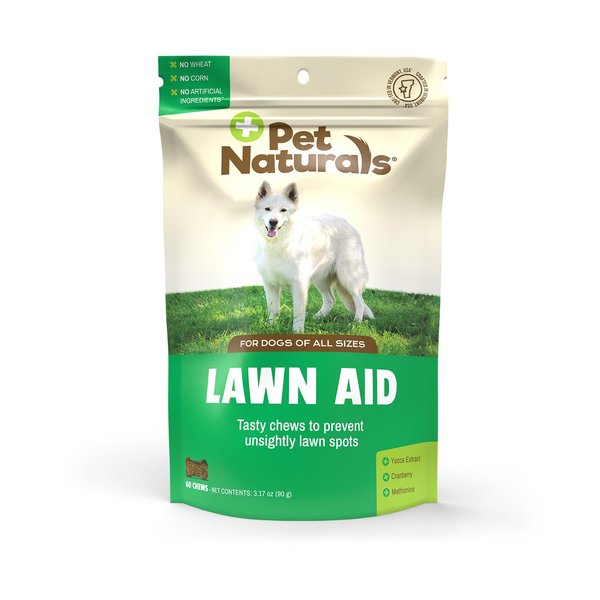 Pet Naturals Lawn Aid Dog Urine Neutralizer for Lawn - 60 Chicken-Flavored Chews - Healthy Dog Treats for PH Balance in Urine Maintain Green Grass and Support Bladder & Urinary Tract Health​