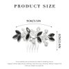 Catery Rhinestone Bride Wedding Hair Comb Black Crystal Side Comb Bridal Hair Piece Leaf Headpiece Bridesmaid Hair Accessories for Women and Girls (Black)