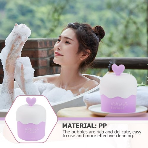 DOITOOL Face Wash Foam Maker Facial Foam Cup Whip Bubble Maker Foam Whip Maker Facial Skin Cleansing Care for Home Travel Purple