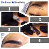 Eyebrow Microblading kit, Atomus Eyebrow Micro Needling Pen Set with Pigment Ink Cups Holder 14pin Blades Plastic Wraps Practice Skin Pencil for Eyebrow Tattoo Permanent Makeup (#01)