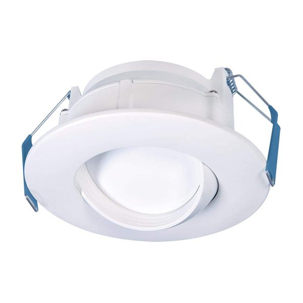 HALO RA 4 inch Integrated Recessed Ajustable Gimbal LED Light Kit, Canless, Selectable CCT (2700K, 3000K, 3500K, 4000K, 5000K), 600 Lumens, White