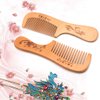Handmade Wooden Hair Comb for Curly Wide Toothed Wooden Comb, anti-Static and Barrier-free Hand Brushing Beard, hair, Suitable for Women, Male Static Natural Wood (2PCS handle)