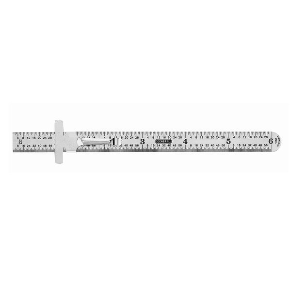 General Tools 300/1 6-Inch Flex Precision Stainless Steel Ruler, Chrome