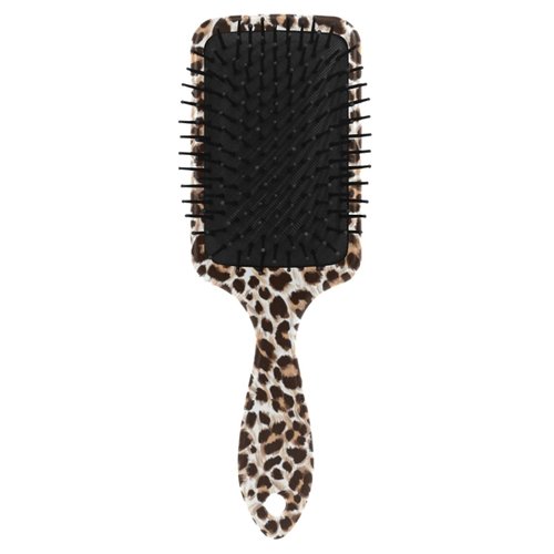 Leopard Cheetah Print Hair Brush Plastic Detangling Brushes Natural Detangler Paddle Hairbrush for Women Men