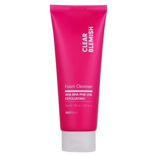 NEXTBEAU Clear Blemish Foam Cleanser 5.07 fl. oz. Moisturizing Foaming Facial Cleanser, Face Wash, Skin Cleanser for All Skin Types Korean Skincare