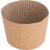 Genuine Joe GJO19049PK Protective Corrugated Cup Sleeve, Brown (Pack of 50), 16 oz
