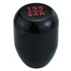 Abfer 5 Speed Shift Knob Aluminum Alloy Stick Shifter Handle Car Shifting Lever Head Fit for Most Automatic Manual Transmission Vehicle (Black)