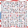 Cute Nail Art Stickers 4Th of July Nail Decals Independence Day American Flag US Heart Star Nail Stickers 3D Self-Adhesive Cute Nail Decals Design for Women Girls Acrylic Nail Art Decoration