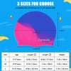 Swim Cap, 2 Pack Durable Silicone Swimming Caps for Kids Girls Boys Youths (Age 2-12), Soft 3D Ergonomic Waterproof Kids Swim Caps, Comfortable Fit for Long Hair and Short Hair