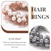 Fashey Pearl Hair Ties Elastic Hair Bands Crystal Ponytail Holder Hair Bead Scrunchies Hair Accessories for Women and Girls（Pack of 3） (Type B)