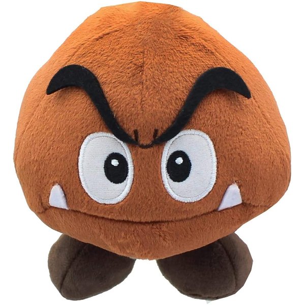 Little Buddy Super Mario All Star Collection 1427 Goomba Stuffed Plush, 5", Multi-colored