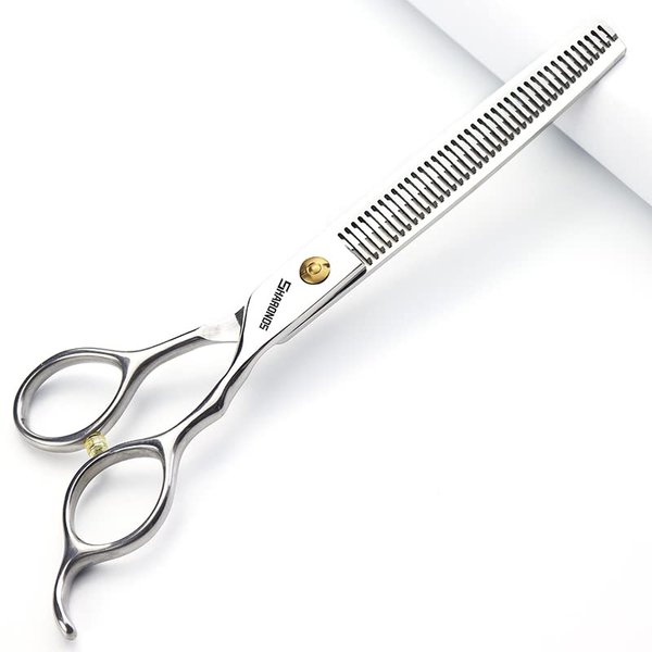 Professional Barber Hair Cutting Scissors/Shears (7-Inches) Stainless Steel Hairdressing Scissors (7.5 inch teeth)