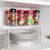 Evelots Wire Rack Cabinet Shelf Organizer Set of 2 White Kitchen Organization, Bathroom Cabinet Organizer, Food Pantry Organization and Storage Shelves