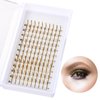 Glitter Lash Extensions, UHOMENY False Lashes for Eyelash Extensions D Curl Cosplay Eye Lashes Single Lash Spike Eyelash Extension Party Makeup Eyelashes, Mix 11-16mm (golden)