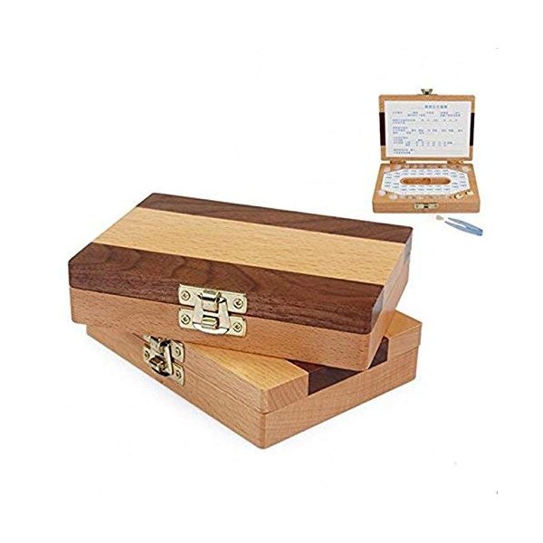 YaYiYo Baby Teeth Box Preservation Lanugo Collection Box Green Creative Wood Personality Commemorative Gift