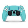 ZOOMHITSKINS Compatible with PS5 Controller Skin, Vinyl for Durable & Fit, Solid Blue Green Cute One Color, Easy to Use, Bubble-free, Precisely Cut