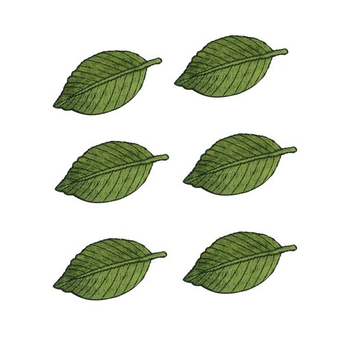6PCS Handmade Embroidery green leaves Hair Clips, Vintage Leaf Plant Style Duckbill Hairpins, Headwear Accessories DIY Plant Hairpins for Home School Party Christmas Ornaments (Green)